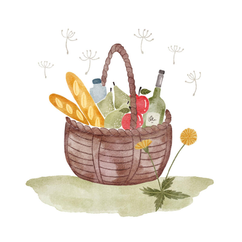 Picnic Basket Illustration